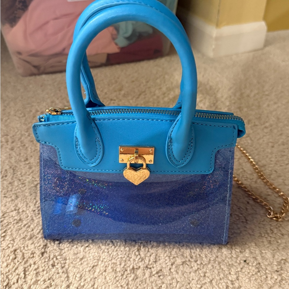 Blue Transparent Women's Handbag
